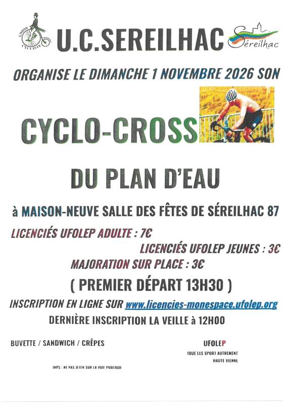 UCS - CYCLO CROSS 1ER NOVEMBRE 2026